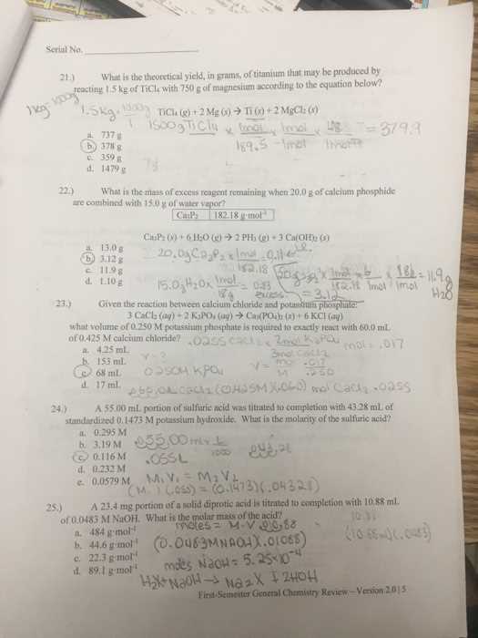 chemistry semester 1 exam review