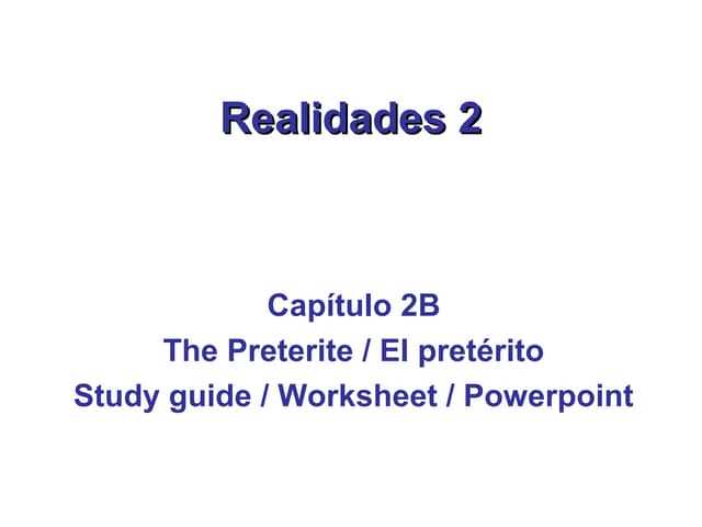 realidades 1 capitulo 2b answers