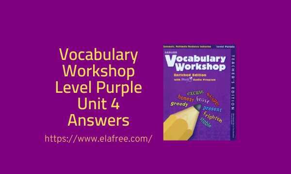 unit 4 vocab answers