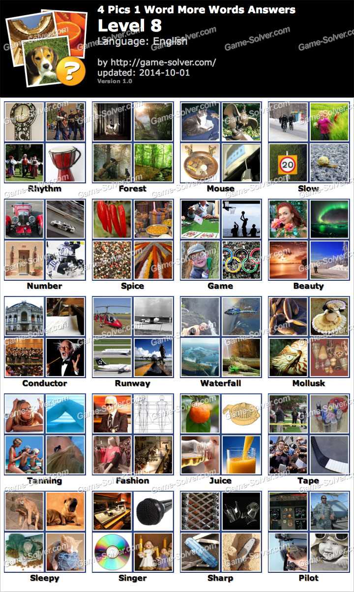 4 pics 1 word 8 letters answers list