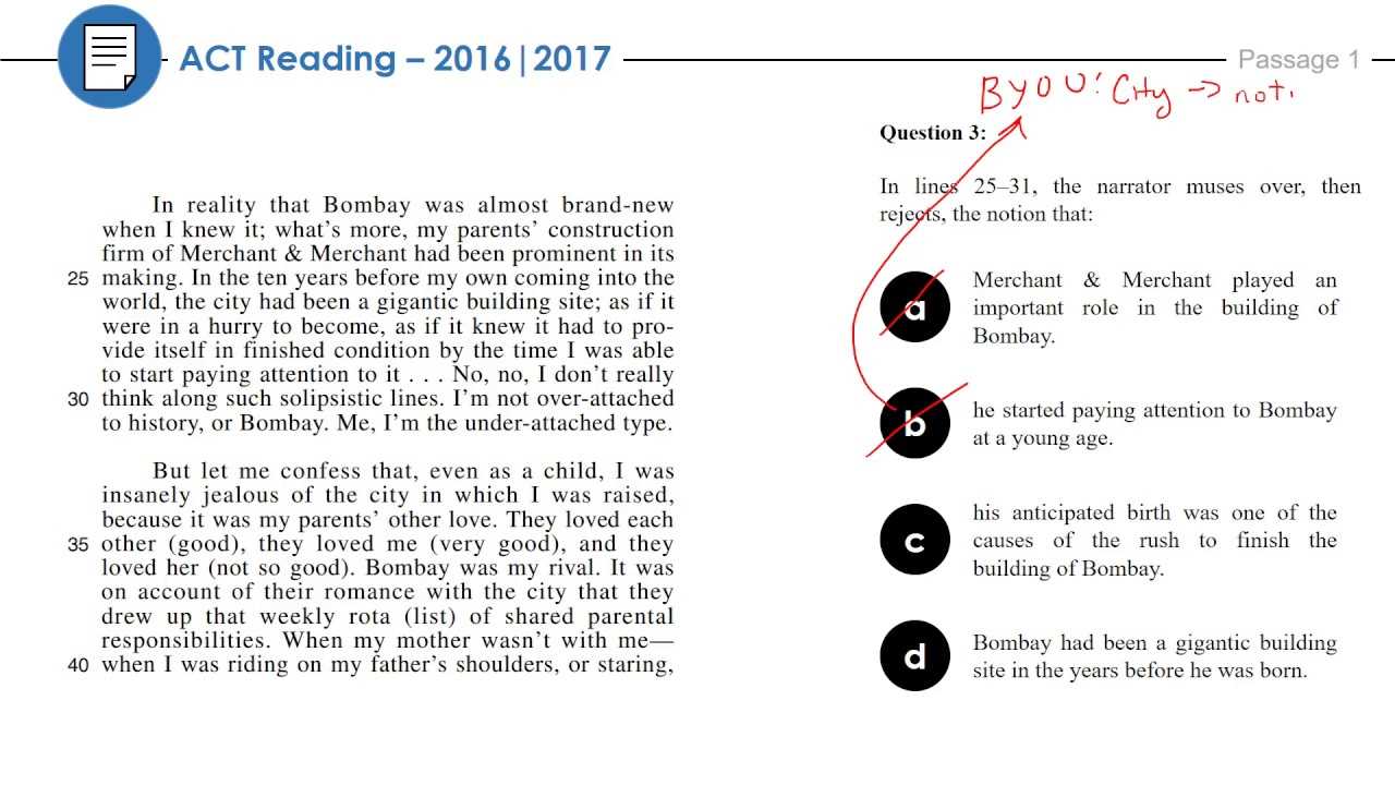act reading practice test answer key