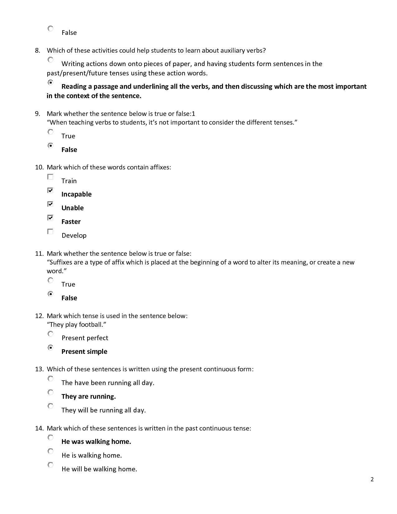 allied schools final exam answers