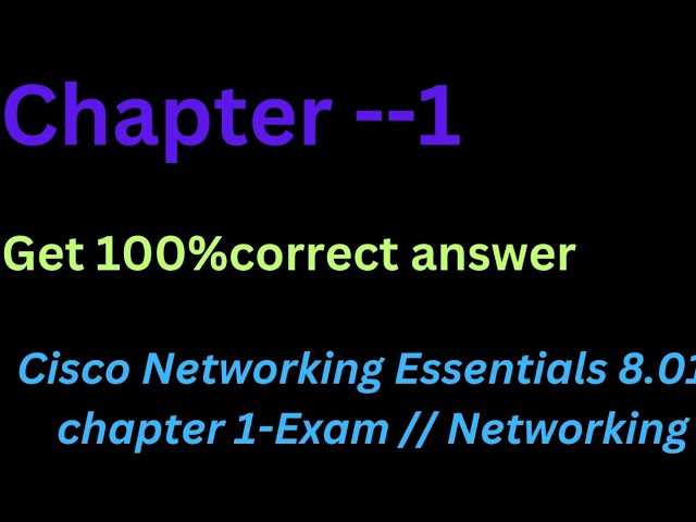 ccna chapter 1 exam answers