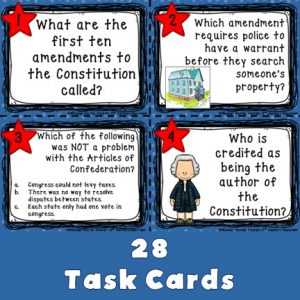 constitutional exam cards answers