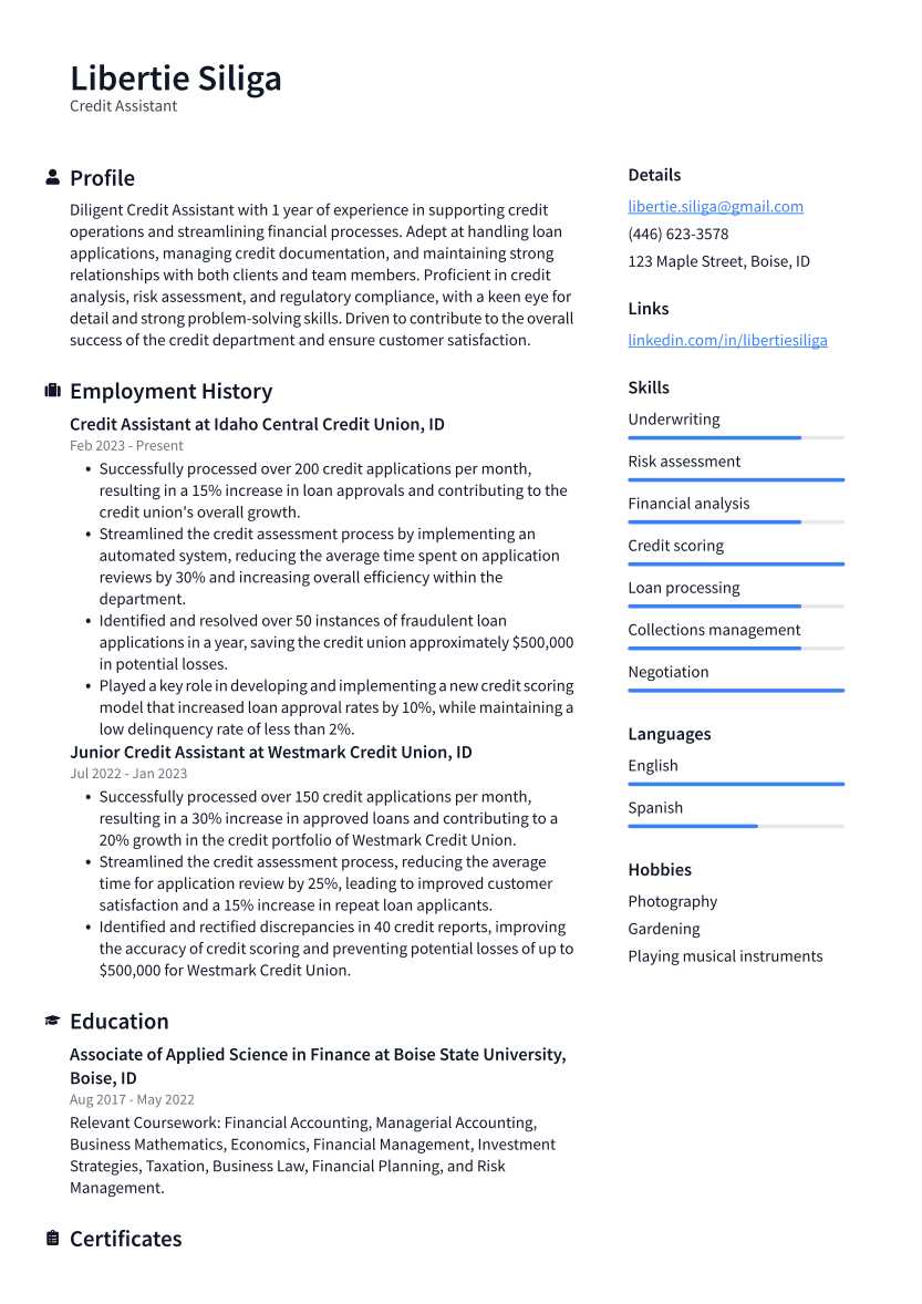 credit analyst interview questions and answers