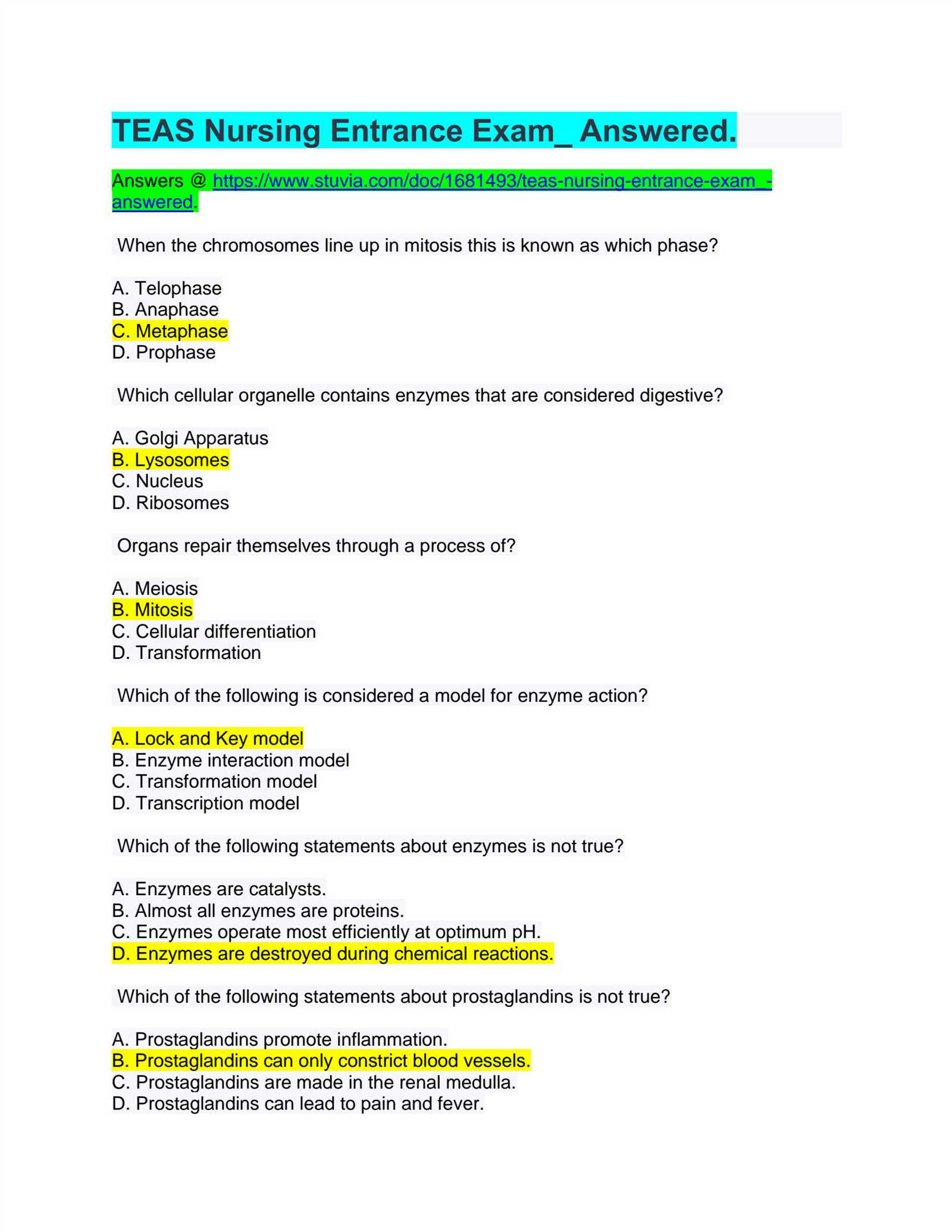 entrance exam questions with answers