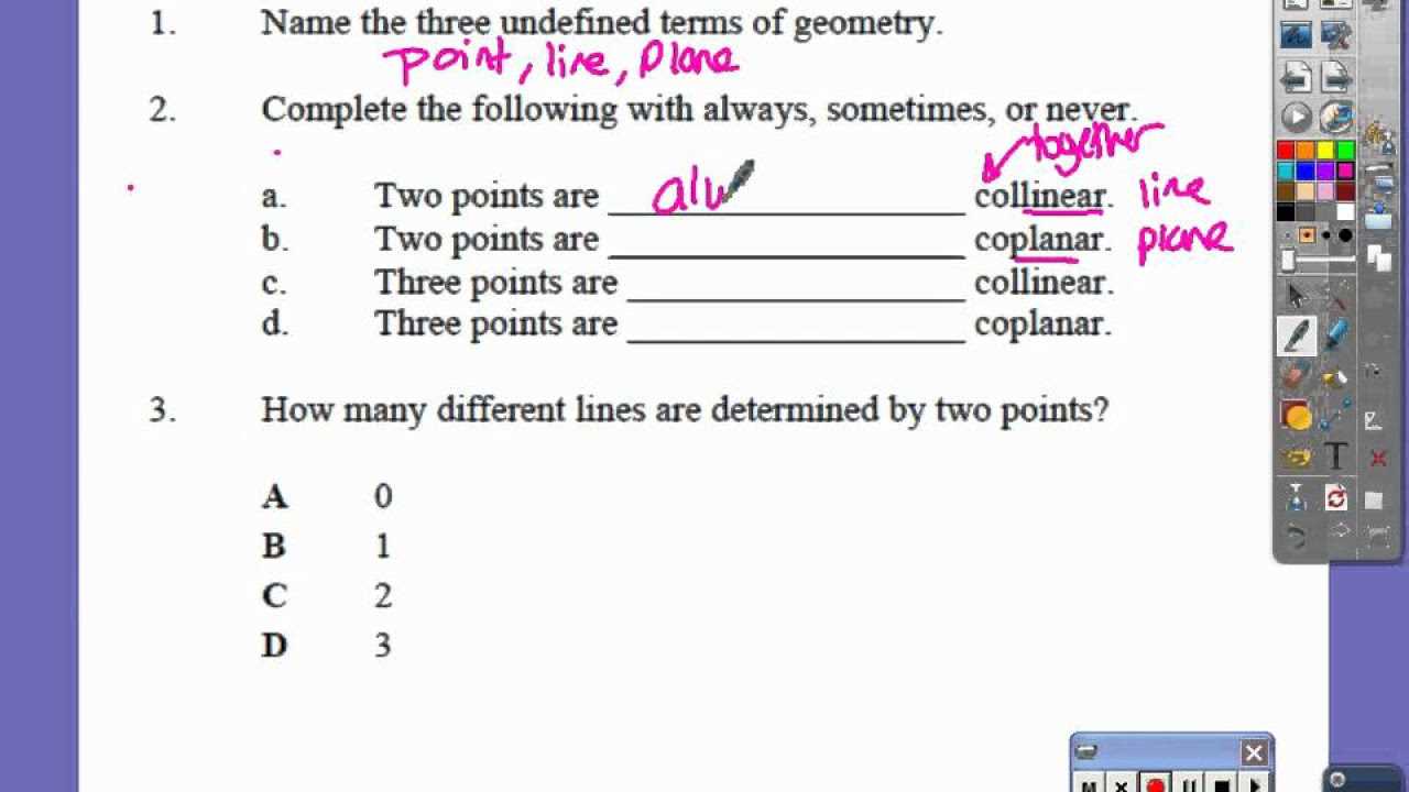 geometry midterm exam review