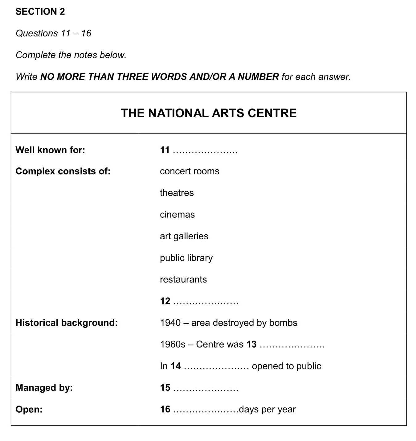 ielts exam sample paper with answer