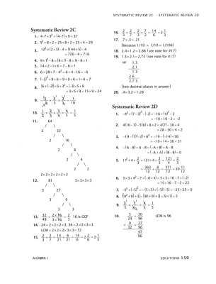 math u see algebra 1 answers