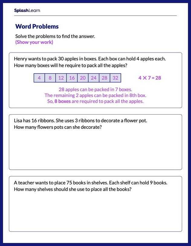 math word problems with answers and solutions