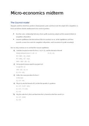 microeconomics midterm exam answers