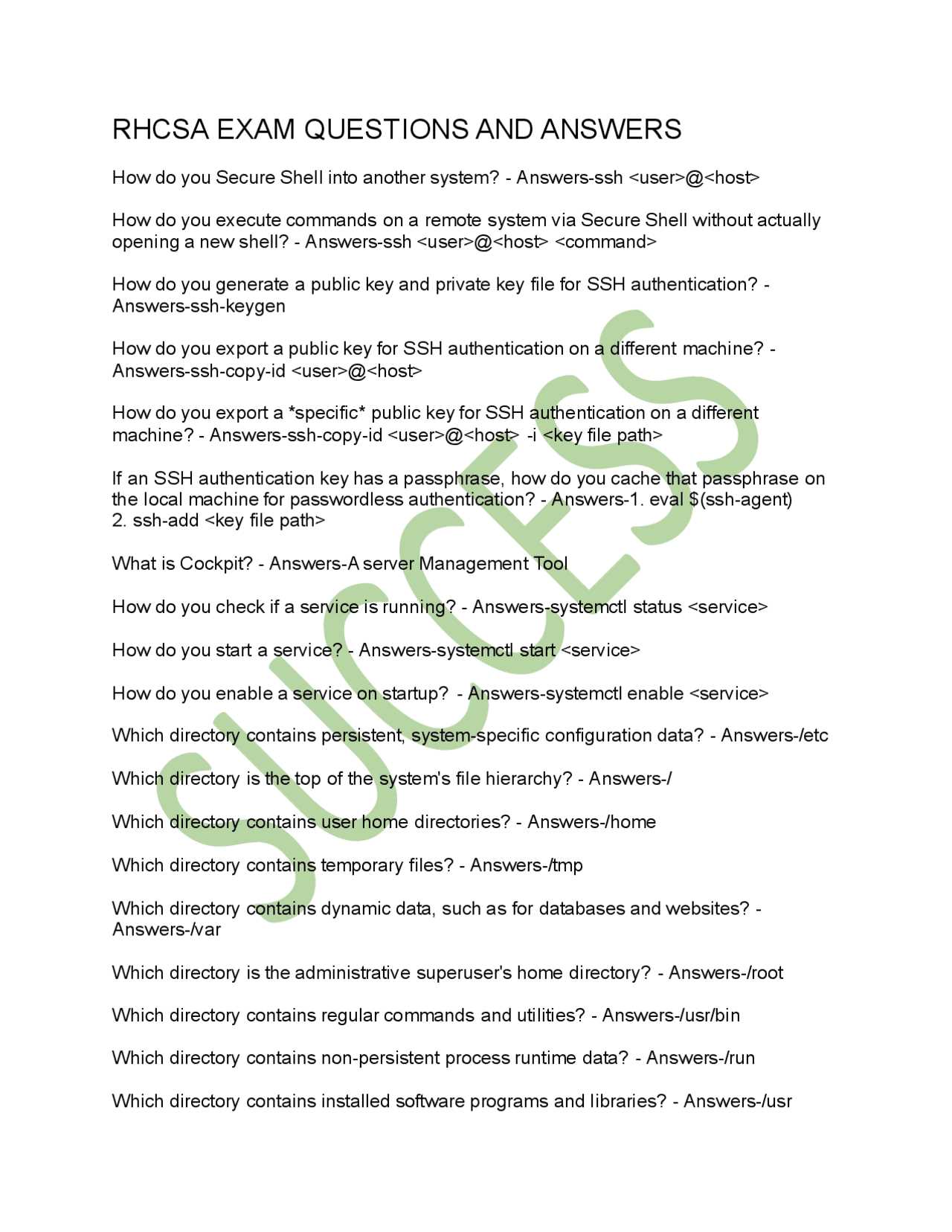 rhcsa exam 200 questions and answers