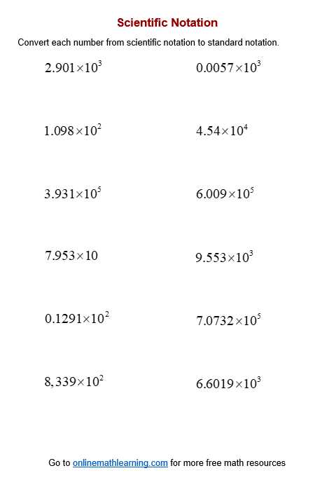 standard form exam questions and answers