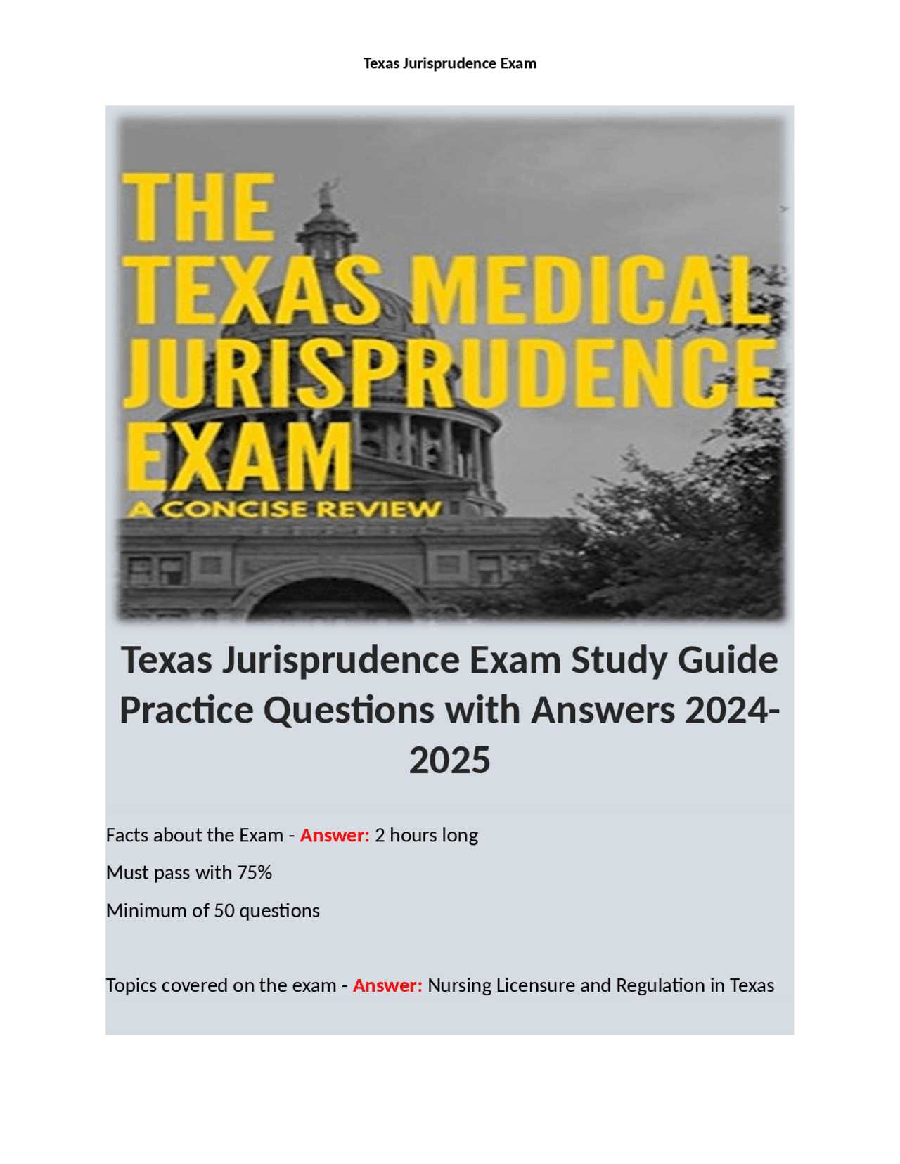 texas medical jurisprudence exam practice questions