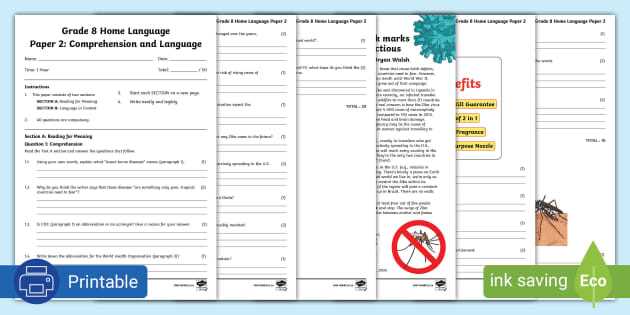 year 8 entrance exam papers with answers