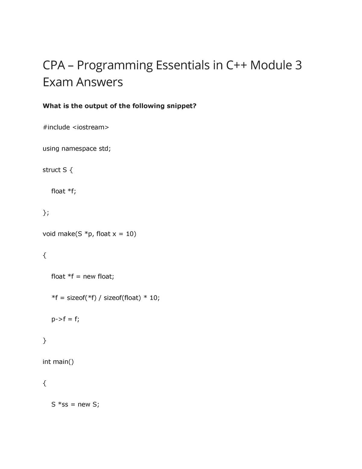 access module 3 sam exam answers