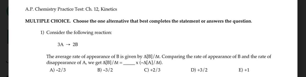 ap chemistry practice exam 1 multiple choice answers
