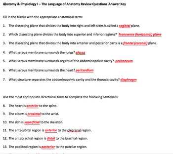 the language of anatomy exercise 1 answer key