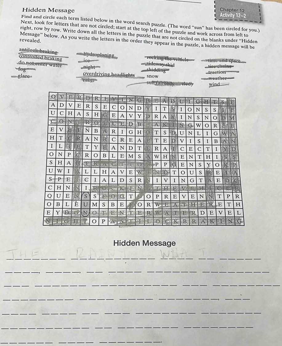 drivers ed chapter 10 answers
