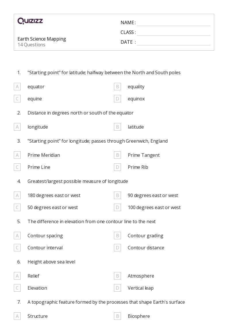 earth science midterm exam answers