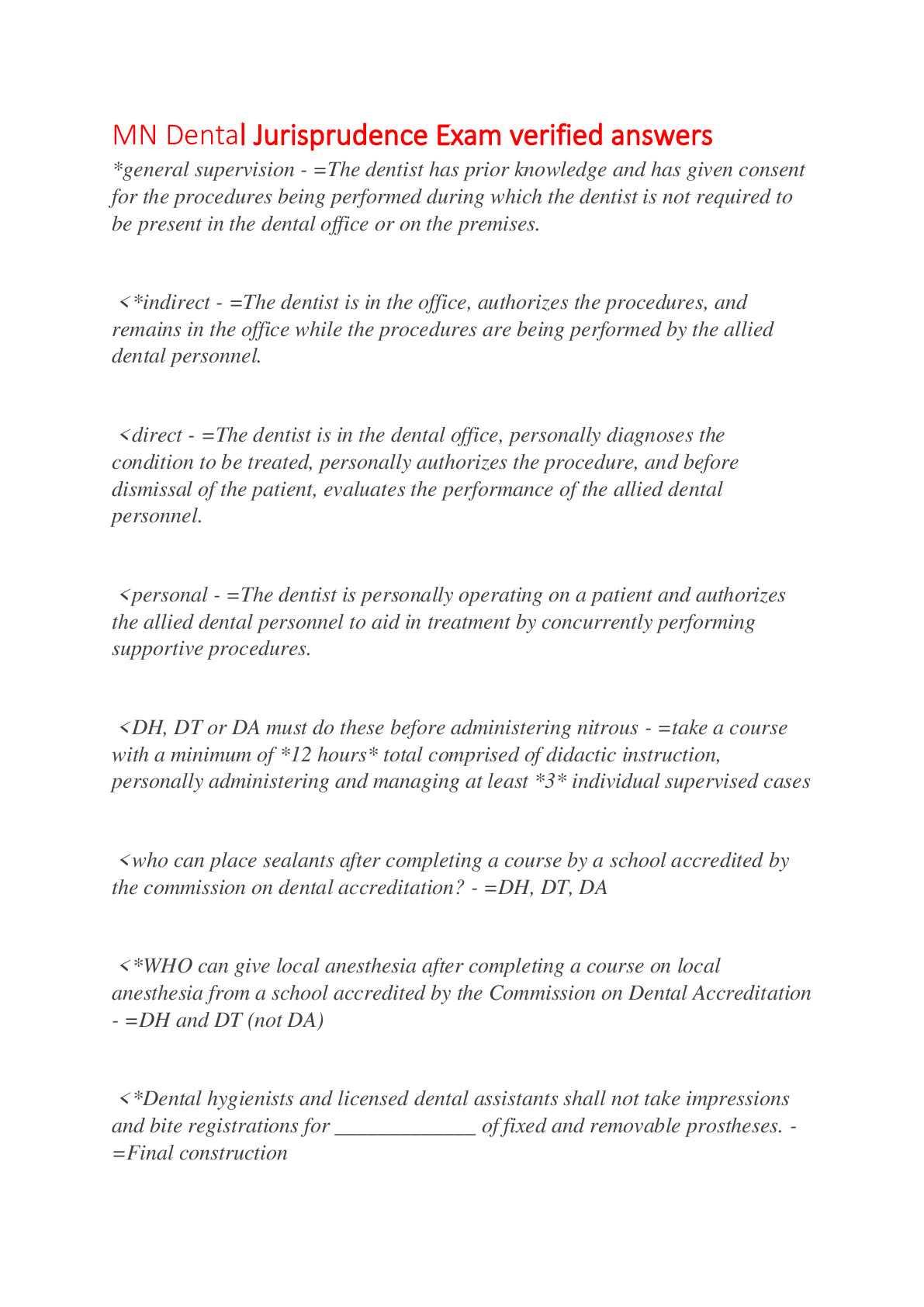 allied schools final exam answers