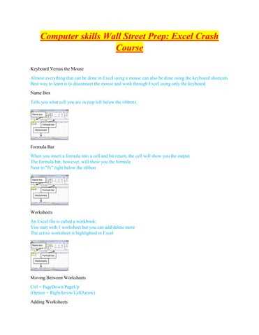 excel crash course exam answers