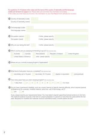 ielts exam sample paper with answer