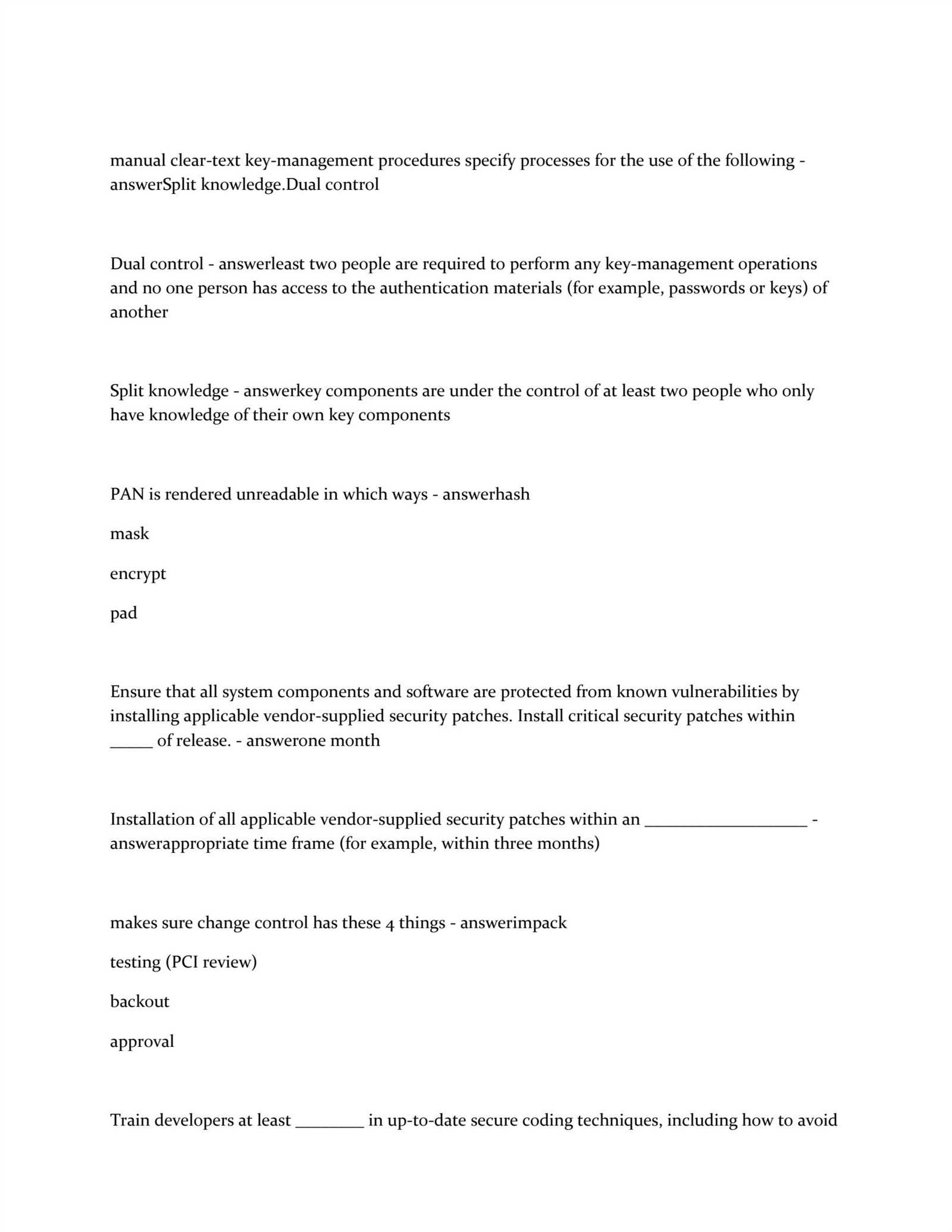 pci isa exam questions and answers
