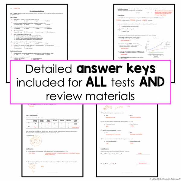 physical science exam answers