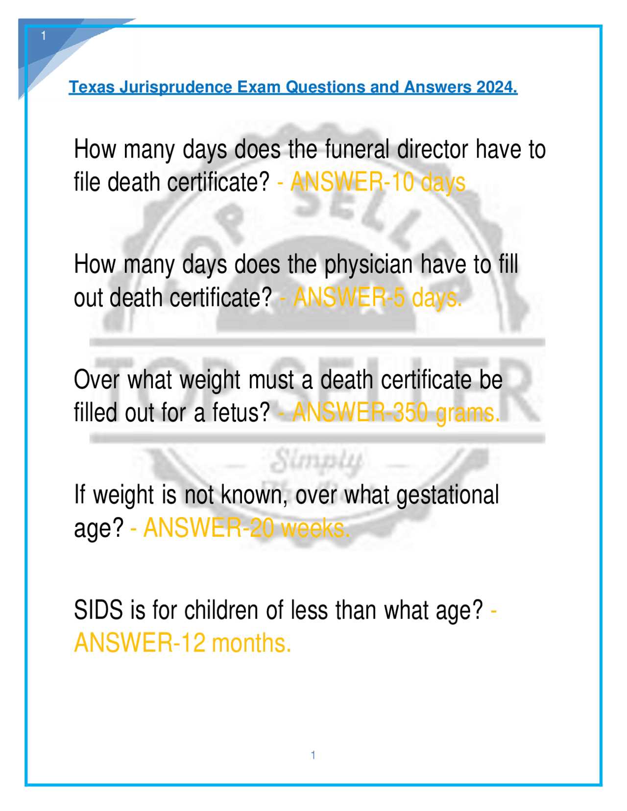 texas medical jurisprudence exam practice questions