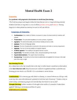 rasmussen mental health exam 2 answers