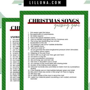 guess the christmas carol answer key