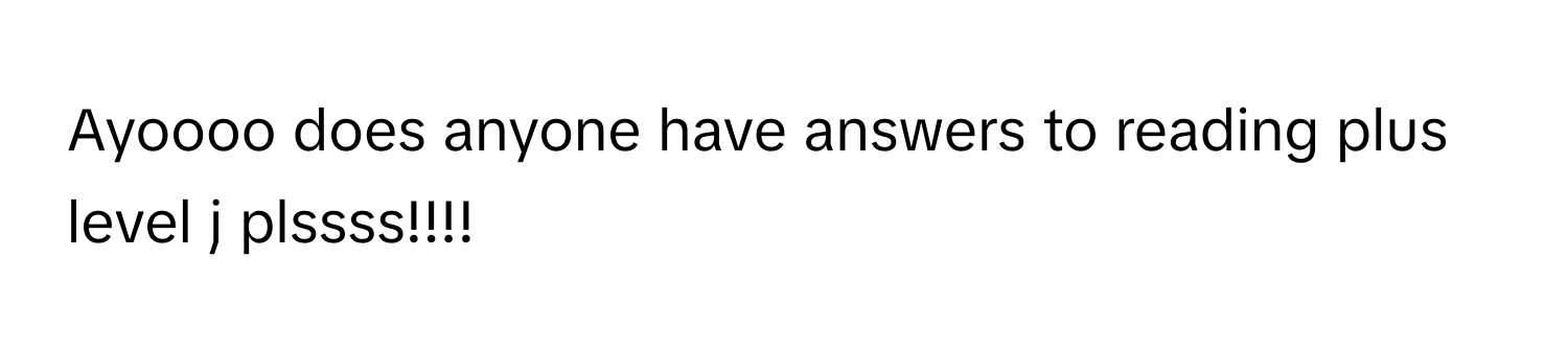 level j answers reading plus