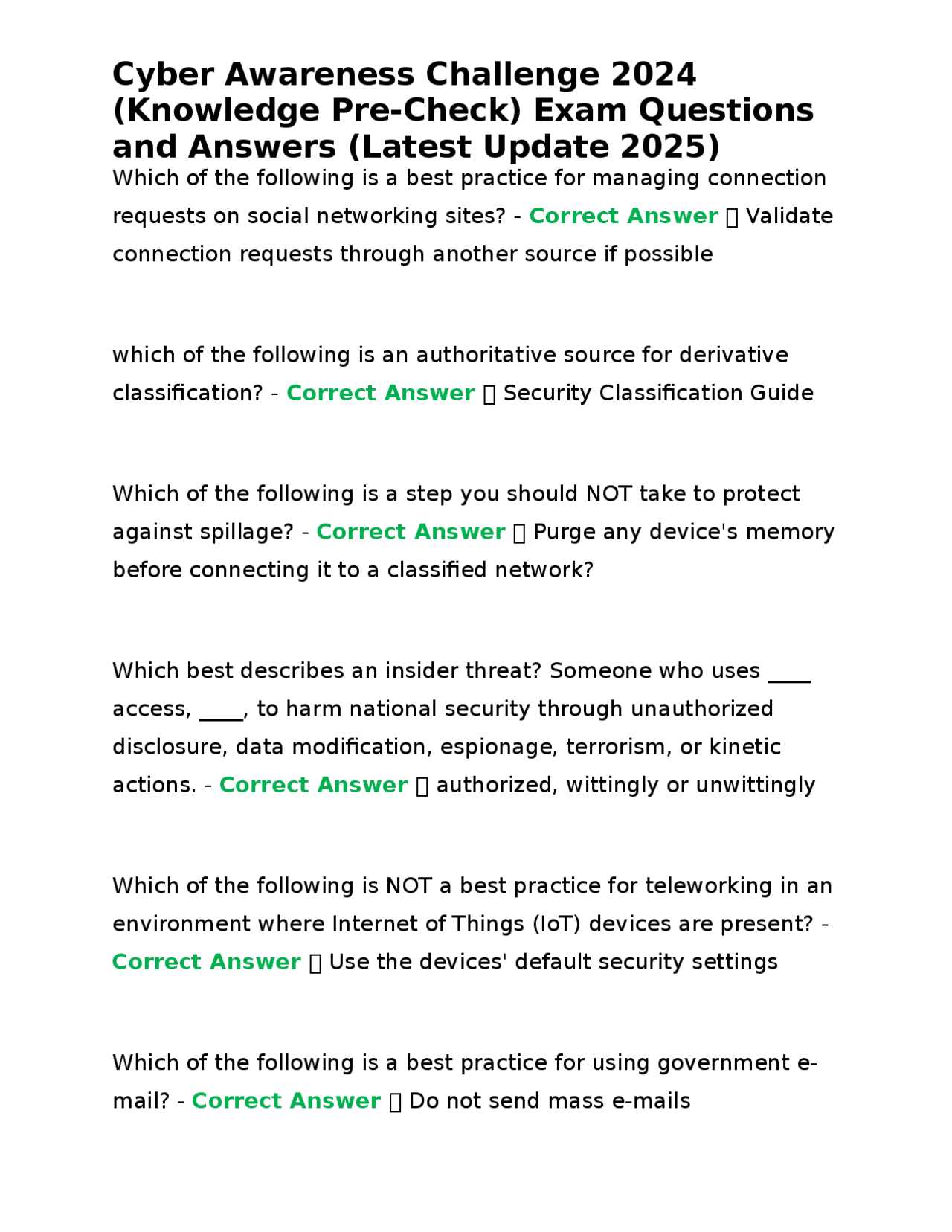 insider threat exam answers