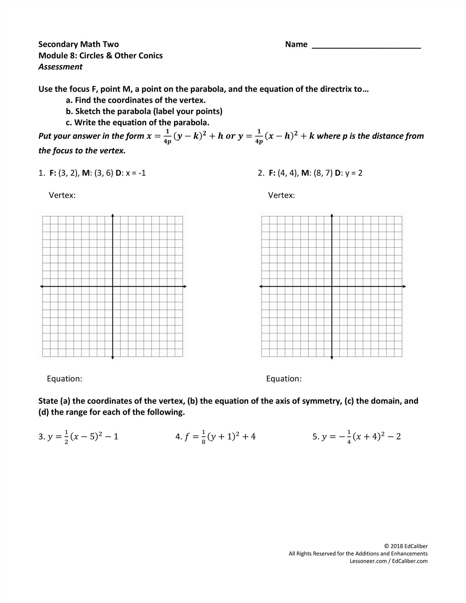 secondary math 1 module 7 answers