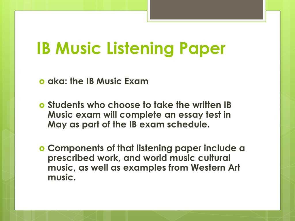 ib music exam