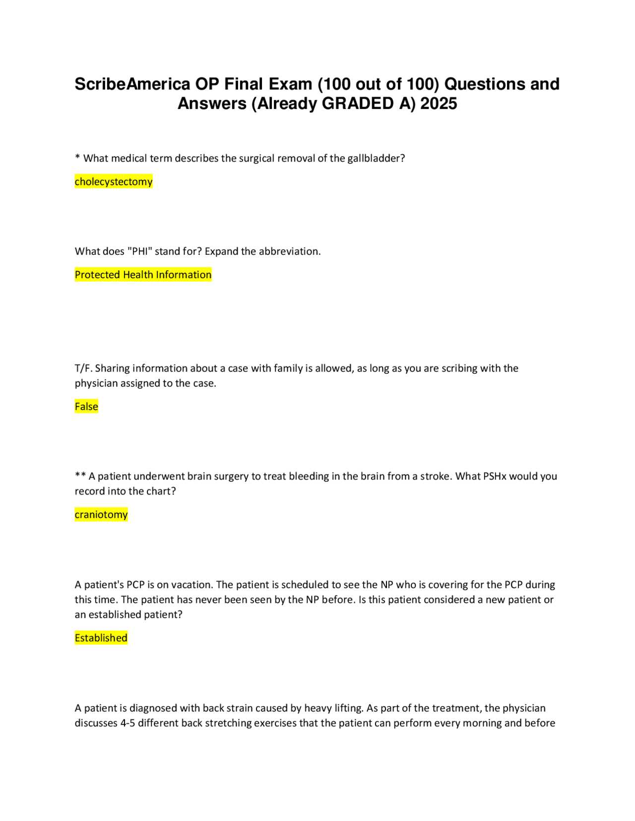 scribeamerica final exam 2025
