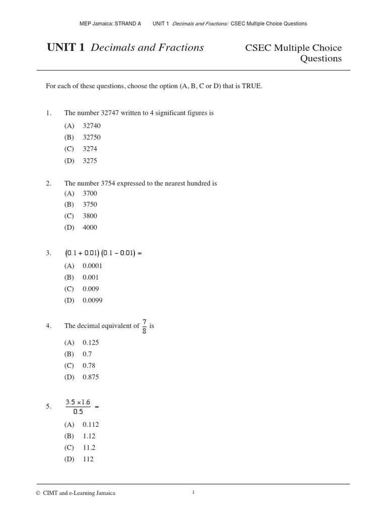 math for marines exam 1 answers