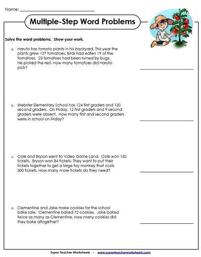 math word problems with answers and solutions