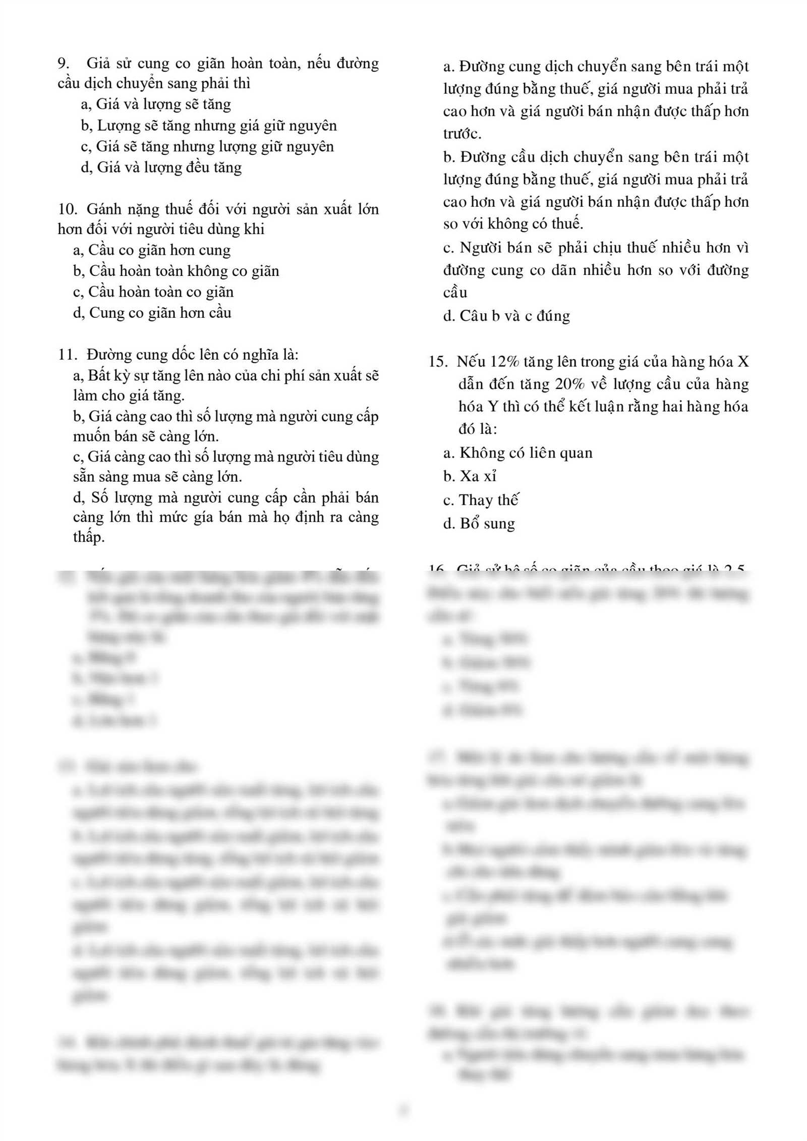 microeconomics midterm exam answers