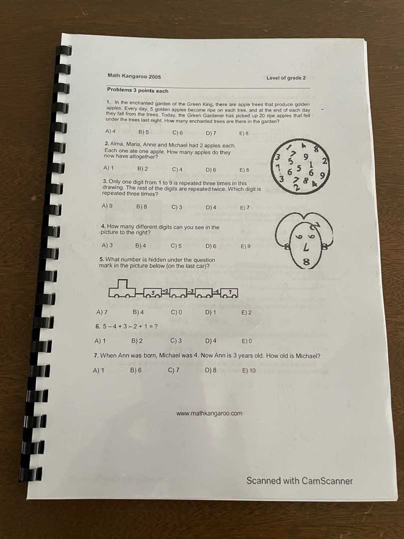math kangaroo papers