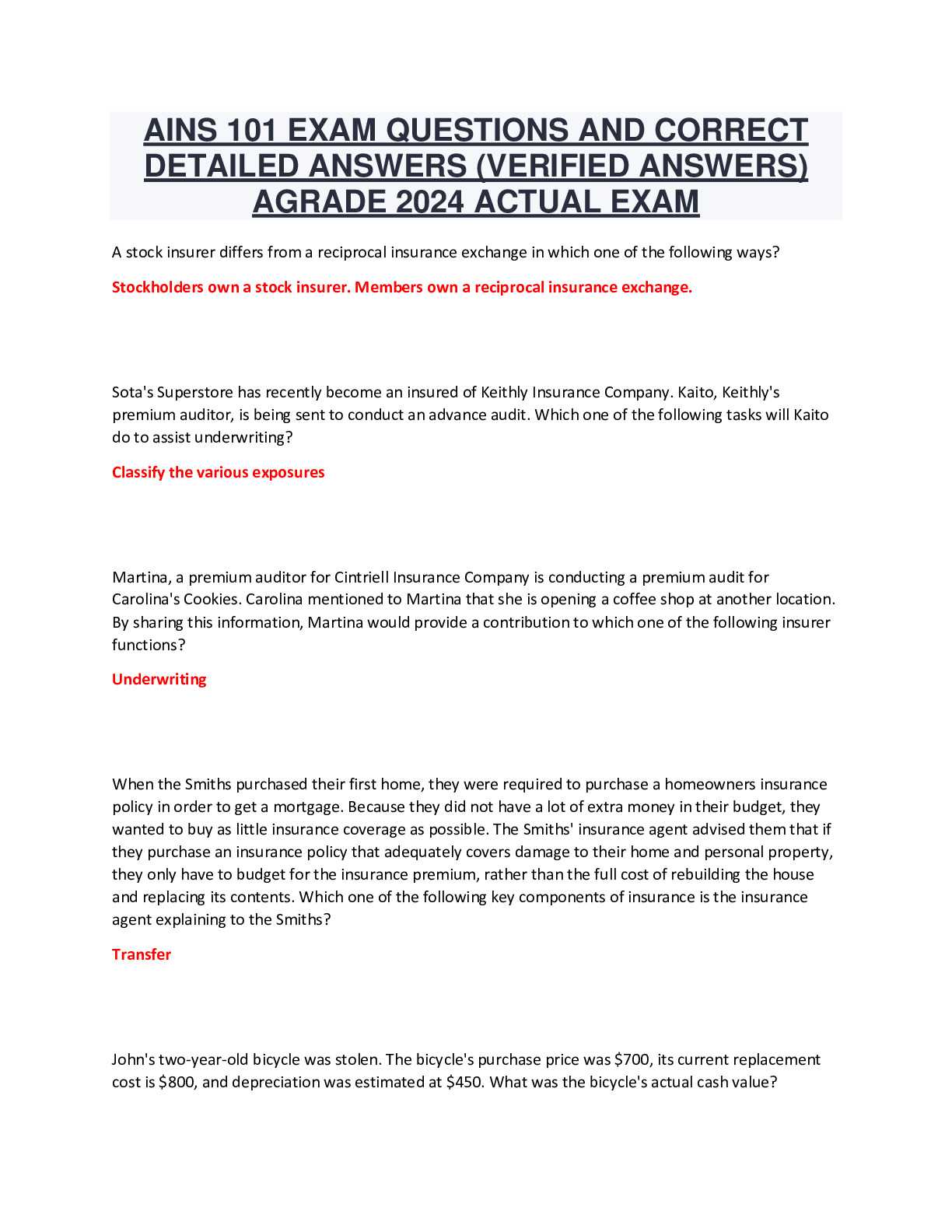 transfer pricing exam questions and answers