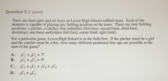 nfhs softball exam answers