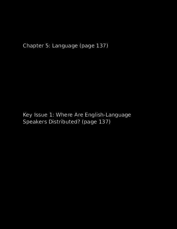 chapter 5 language ap human geography study guide answers
