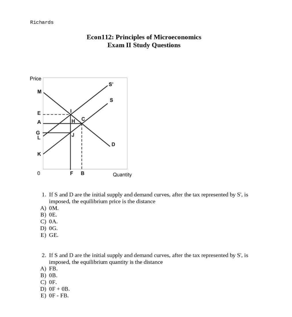 principles of economics exam questions and answers