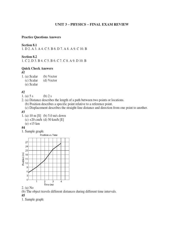 physics final exam review answers