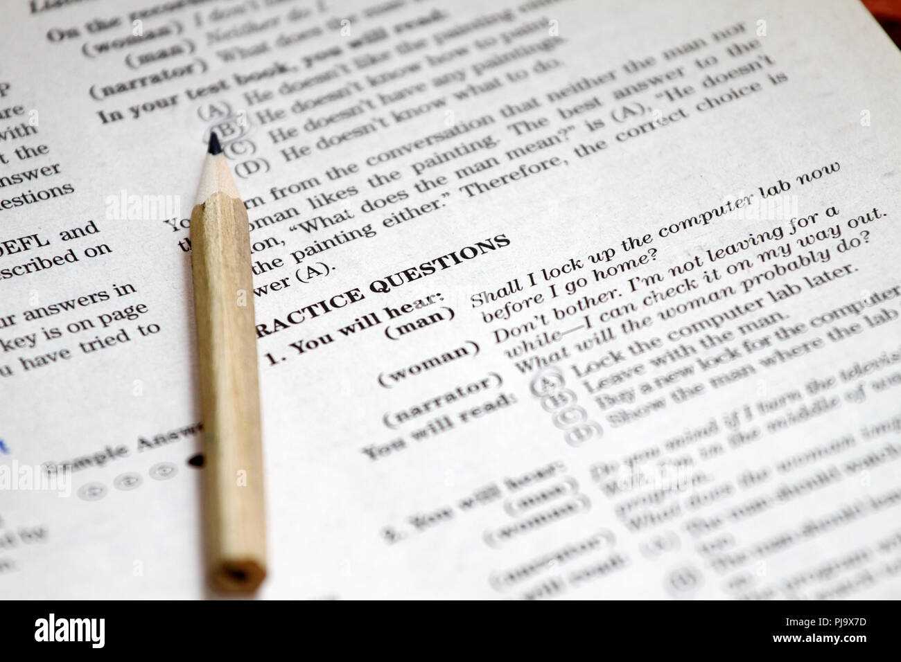 grammar exam with answer key