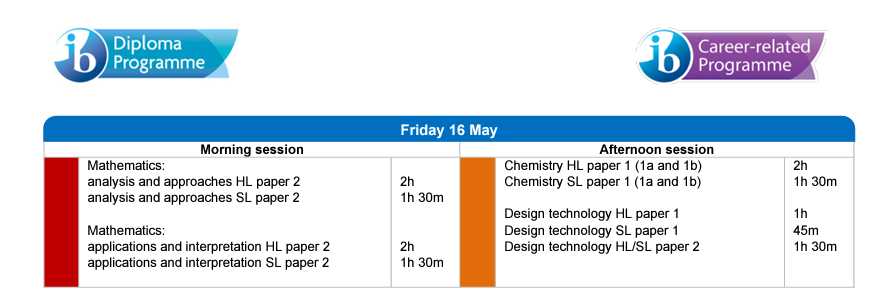 ib exam dates 2025