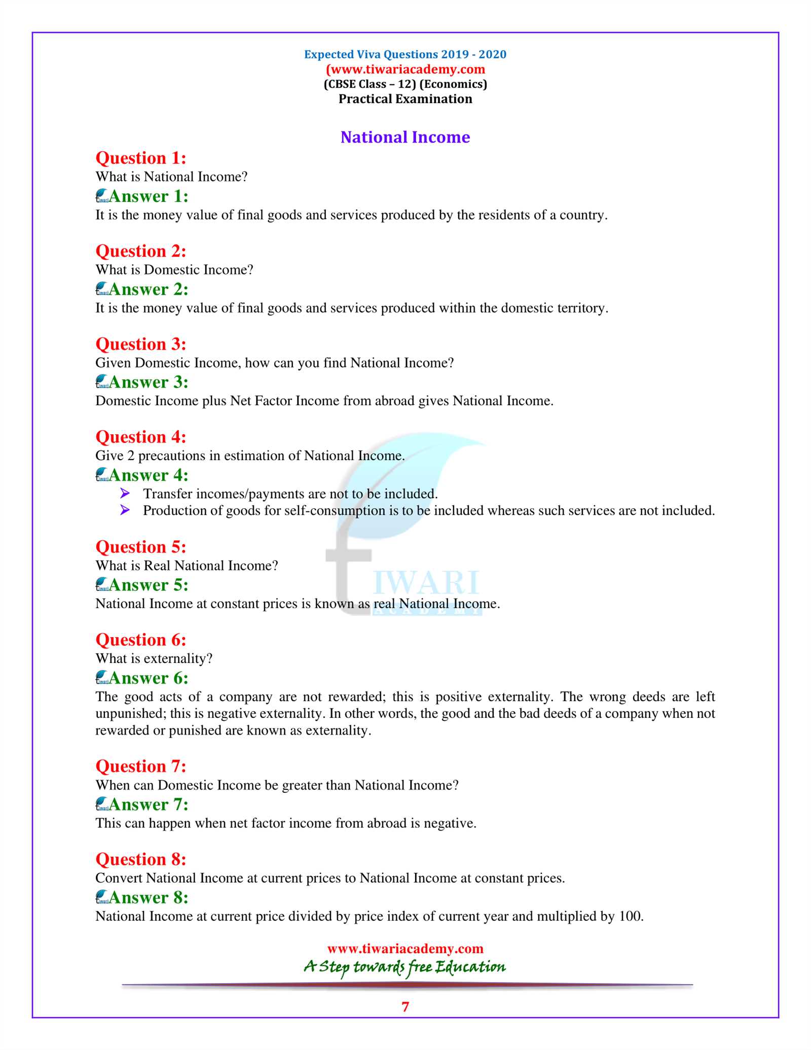 principles of economics exam questions and answers