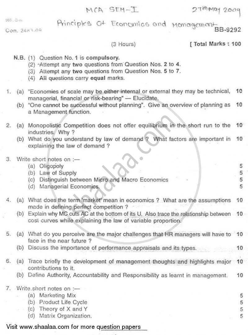 principles of economics exam questions and answers